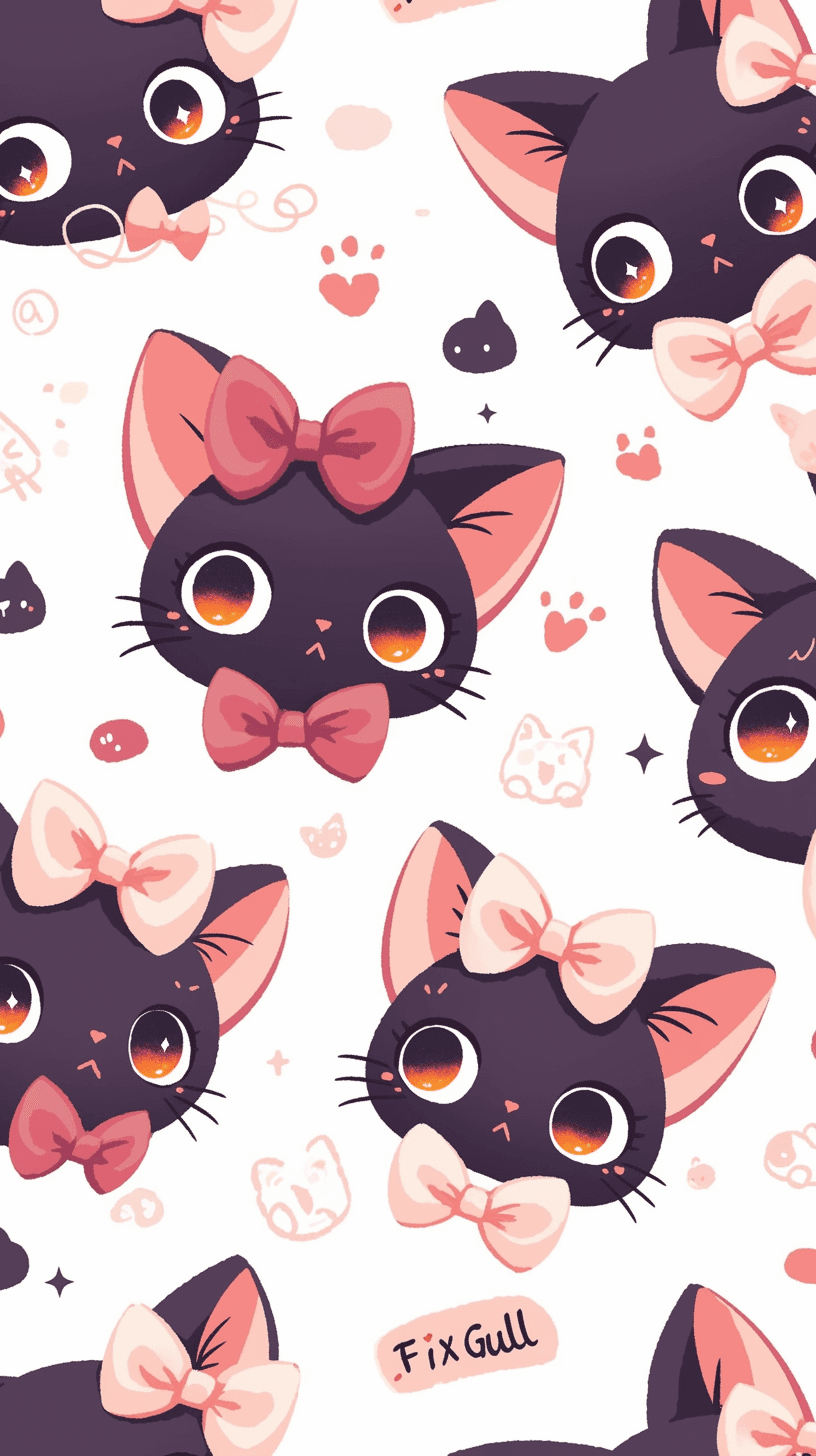 Cat 358 original repeating artwork