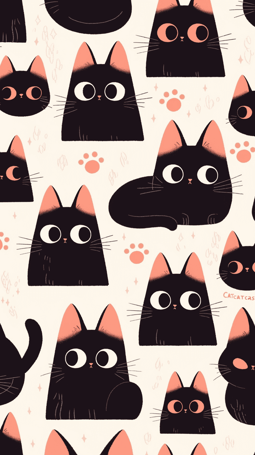 Cat 223 original repeating artwork