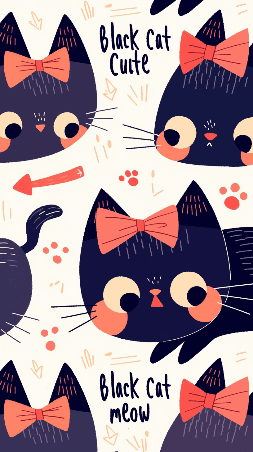 Cat Bounce original repeating artwork