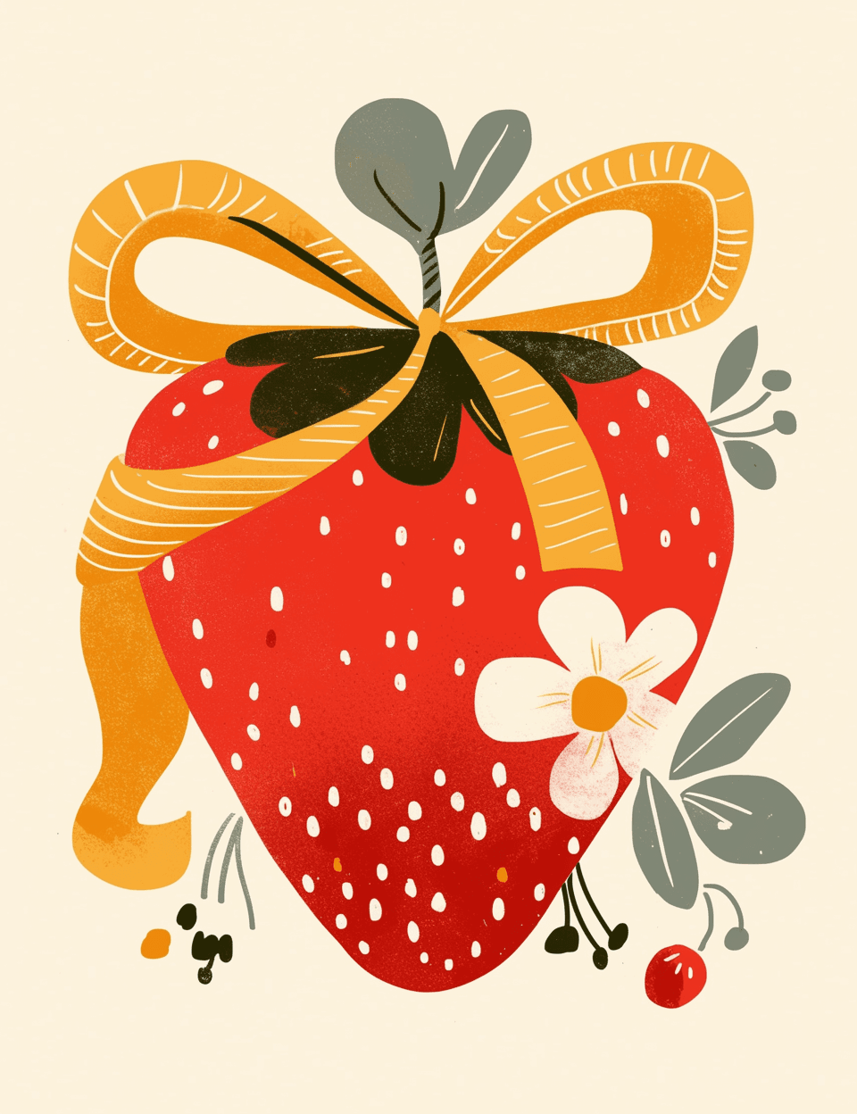 Strawberry Flare original repeating artwork