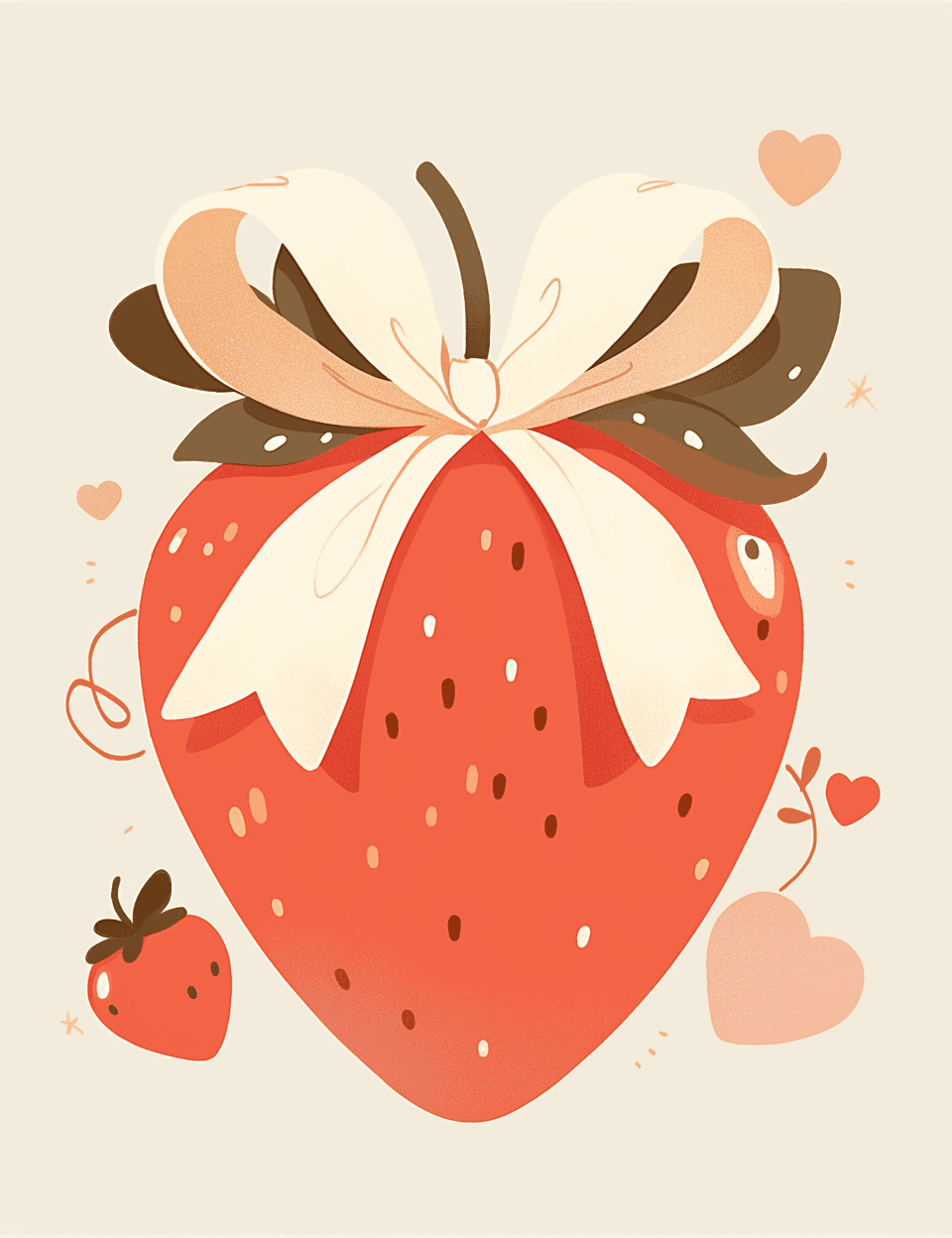 Strawberry Crew original repeating artwork