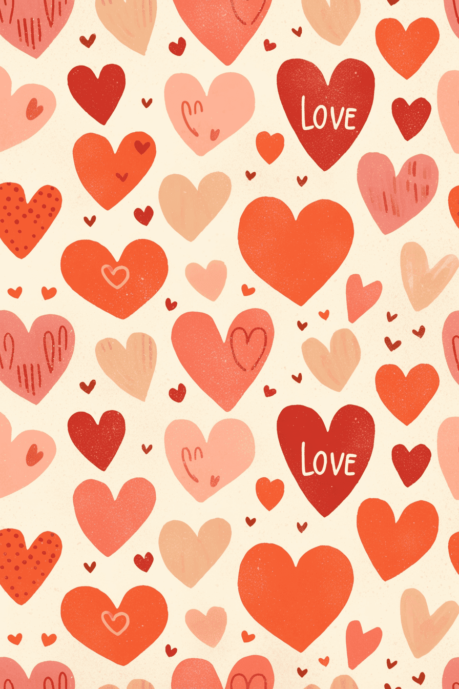 Heart North original repeating artwork
