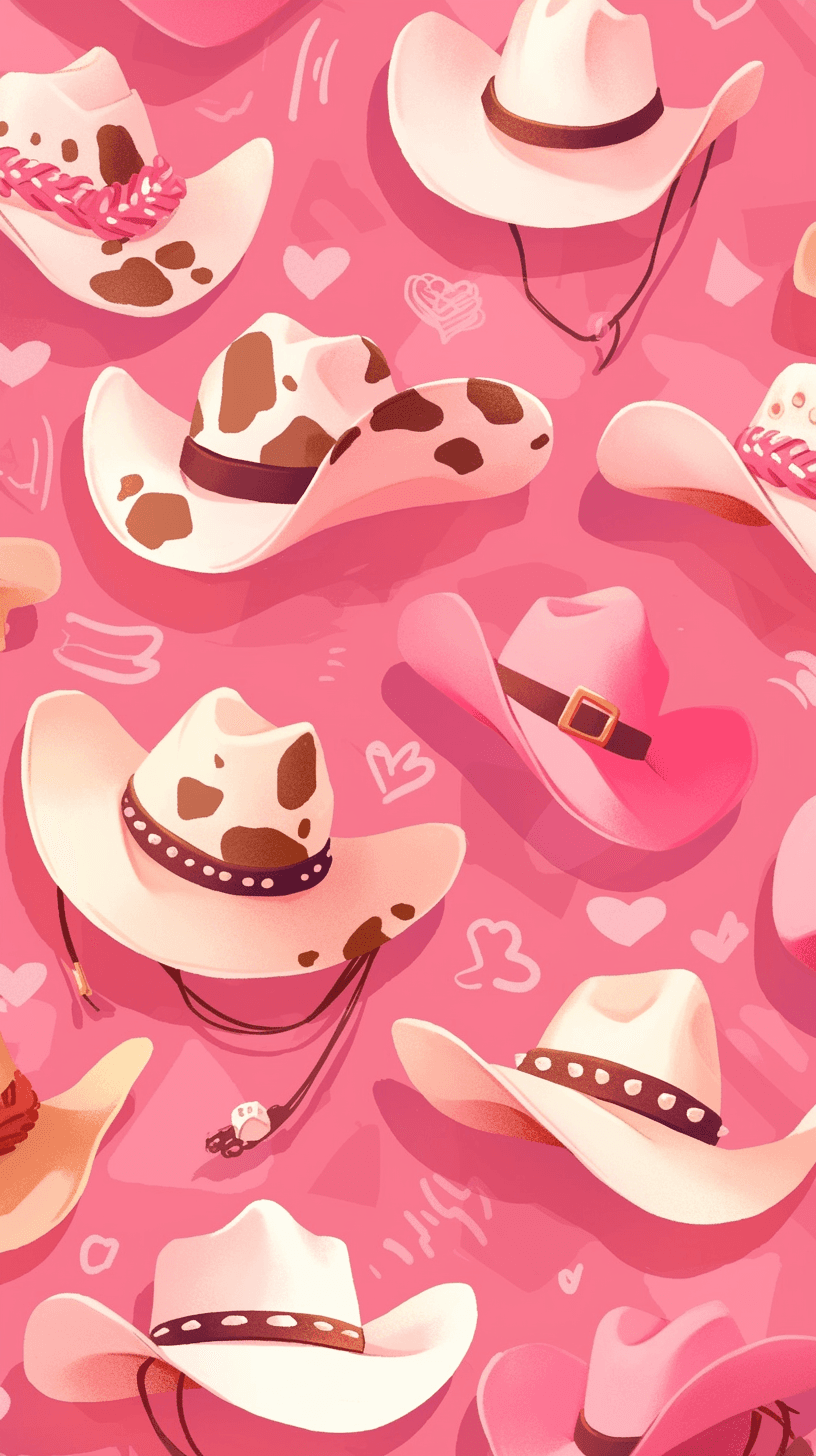 Sweet Cool Hat Gang original repeating artwork