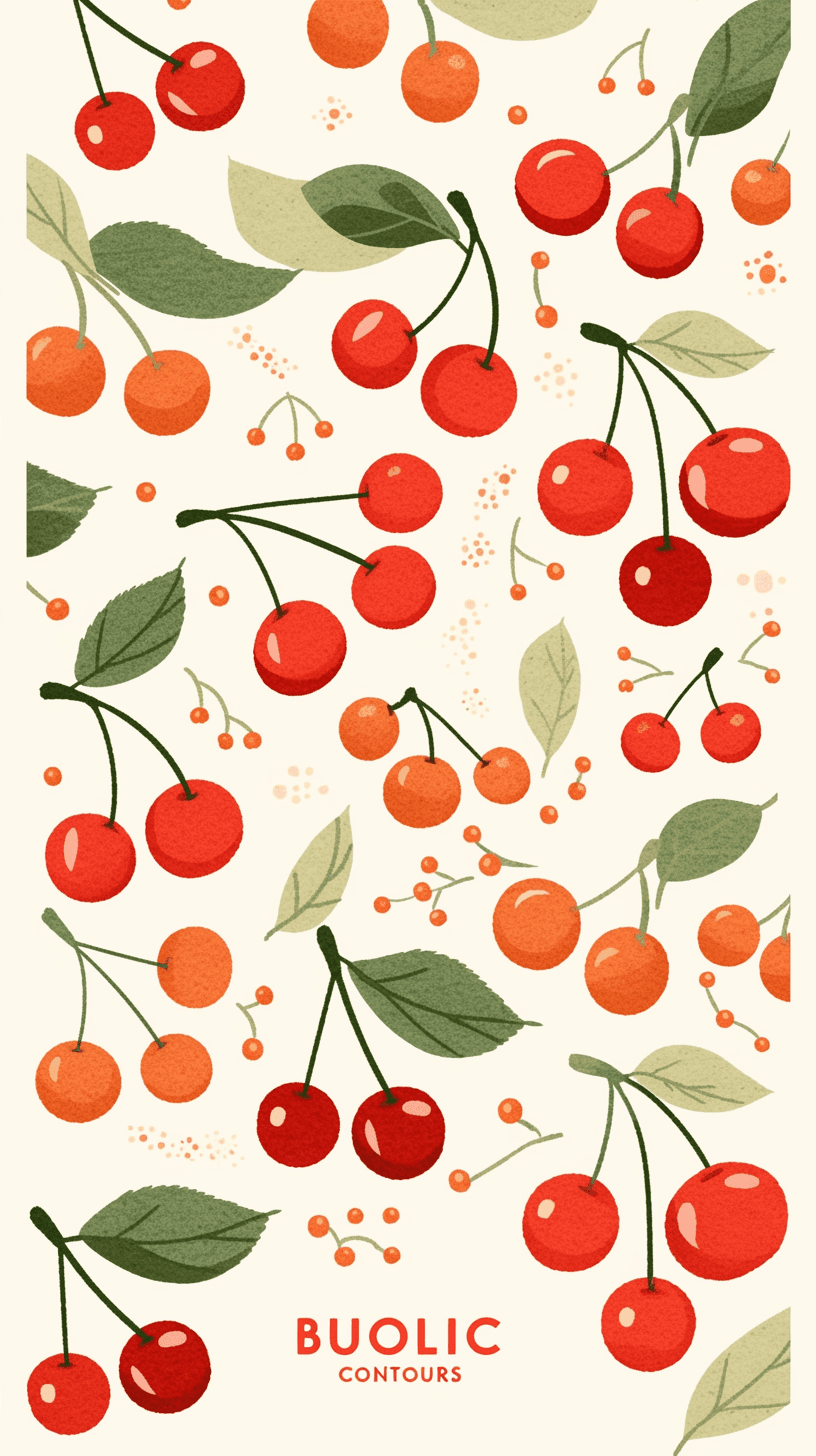 Cherry Bop original repeating artwork
