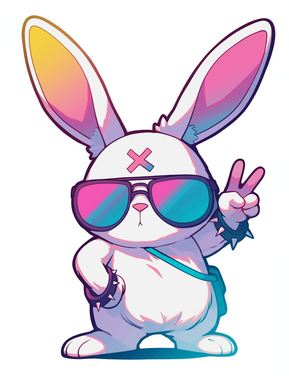 Street Bunny Pop original repeating artwork