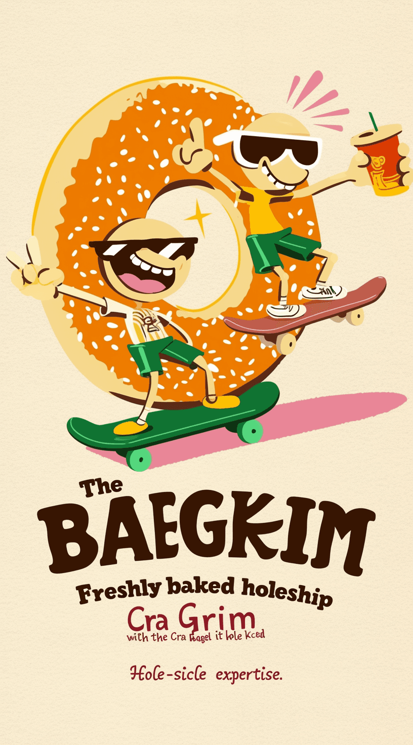 Bagel Team original repeating artwork