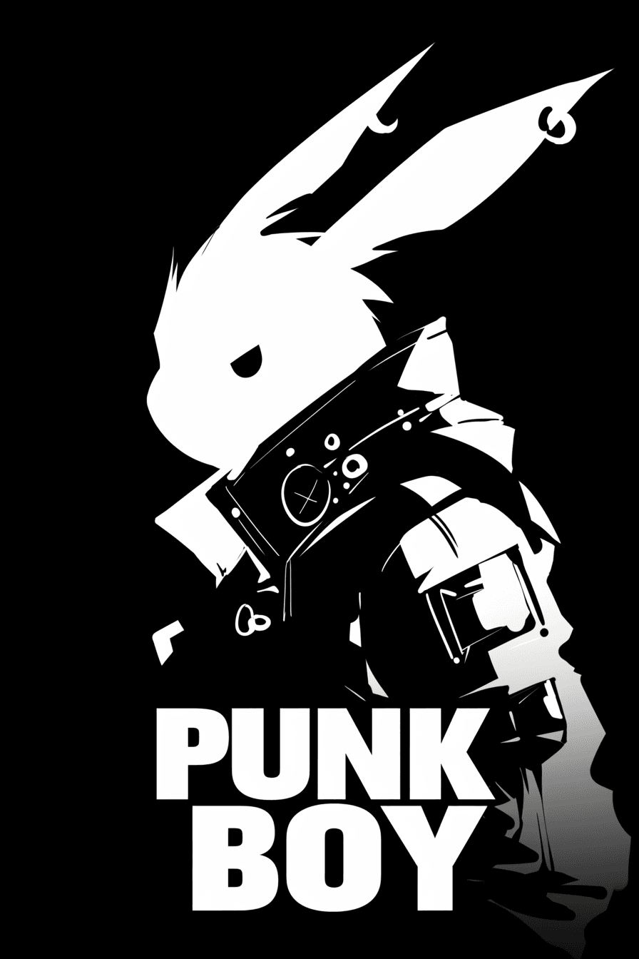 Street Bunny Party original repeating artwork