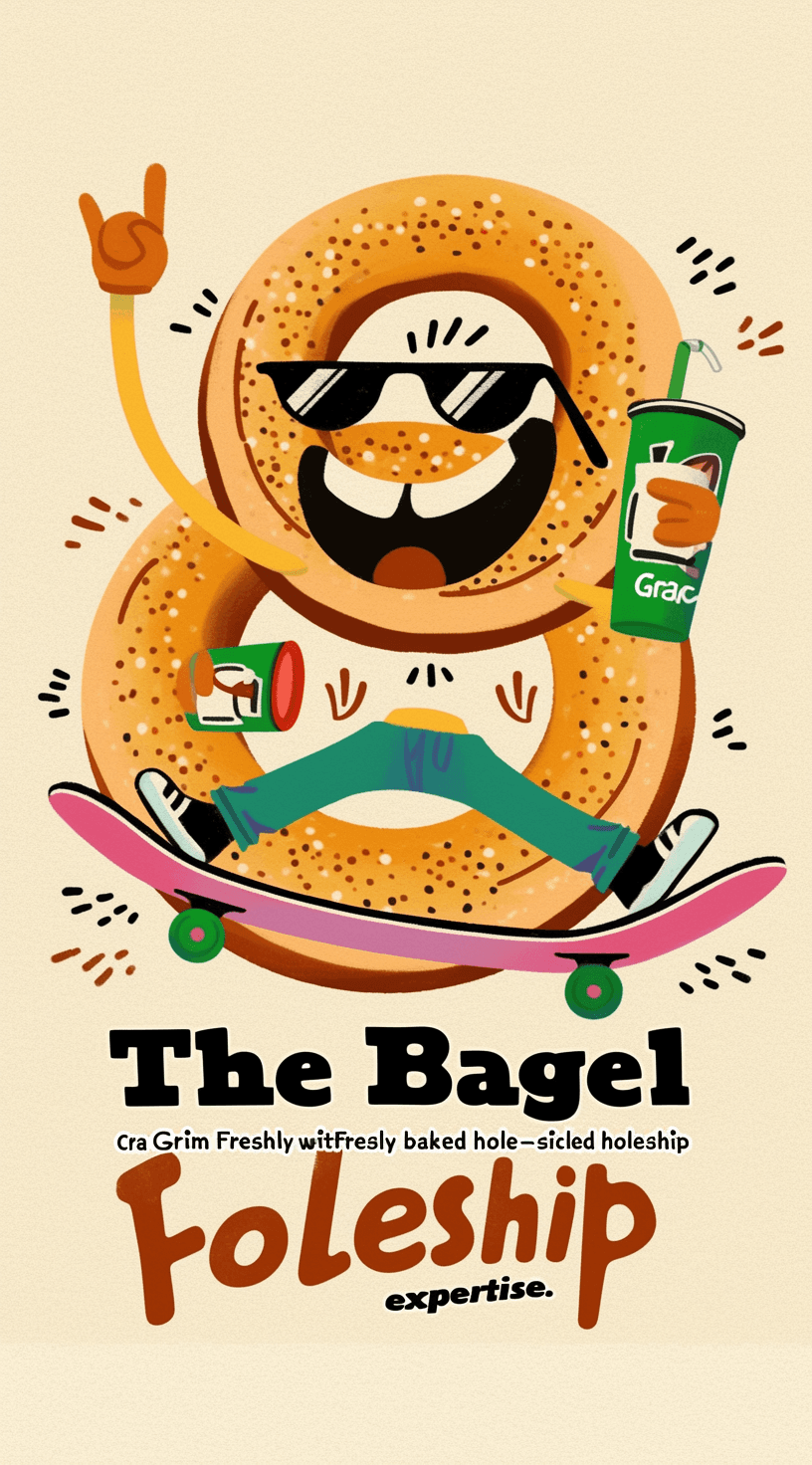 Bagel Gang original repeating artwork