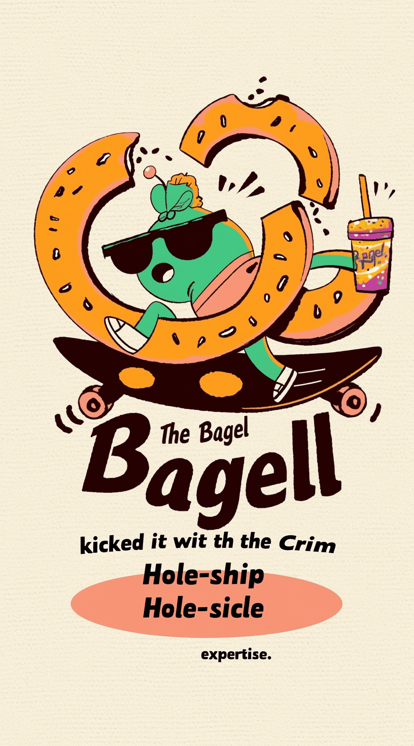 Bagel Tribe original repeating artwork