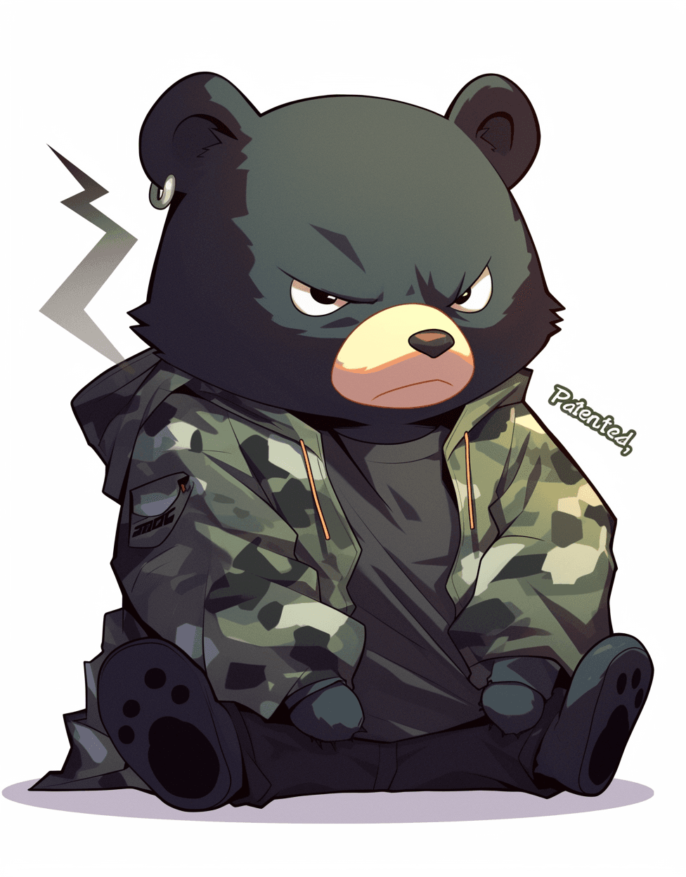 Street Bear Picnic original repeating artwork