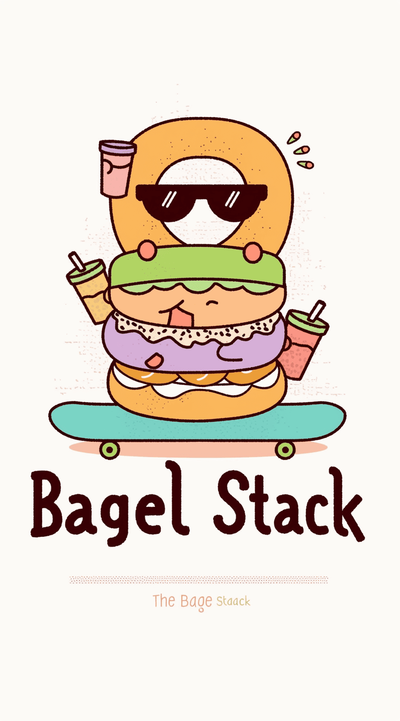 Bagel Squad original repeating artwork