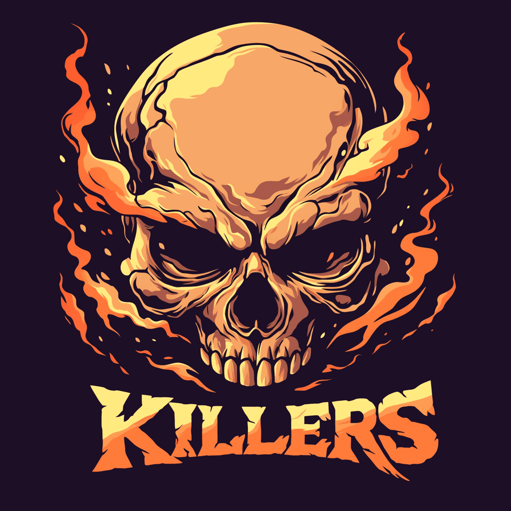 Street Skull Kick original repeating artwork