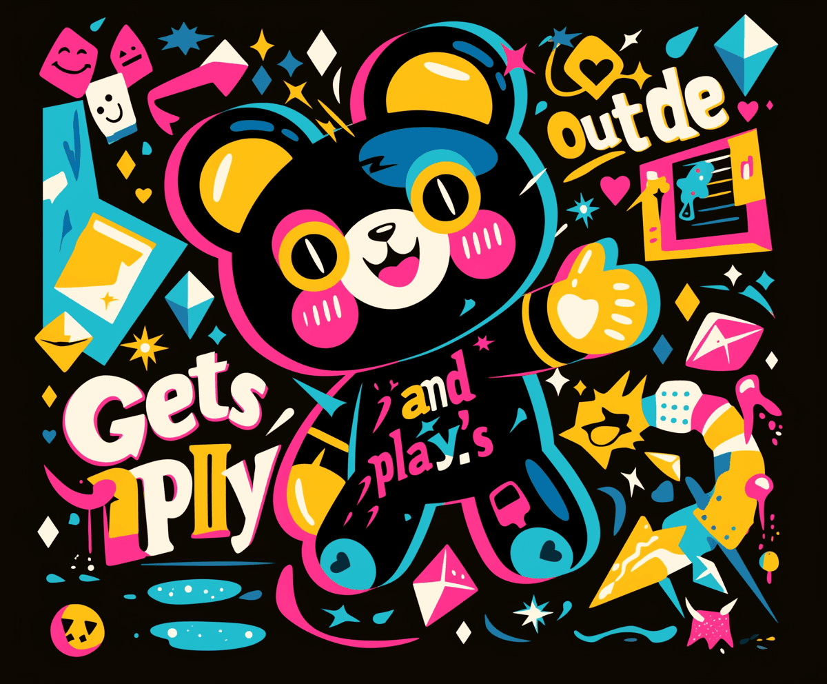 Street Bear Carnival original repeating artwork