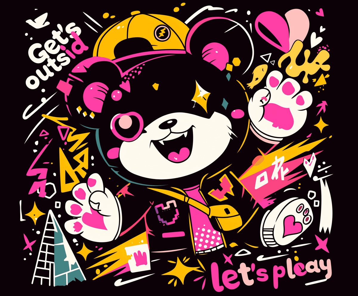 Street Bear Rush original repeating artwork