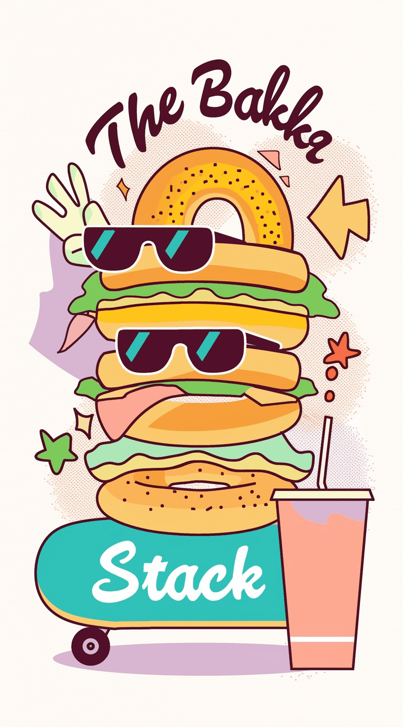 Bagel original repeating artwork