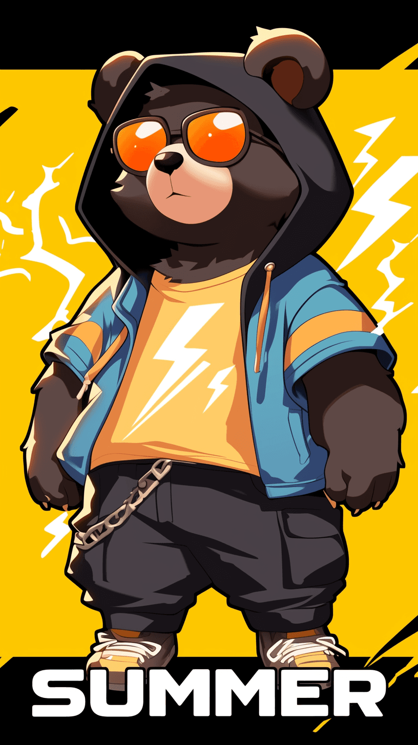 Street Bear Bounce original repeating artwork