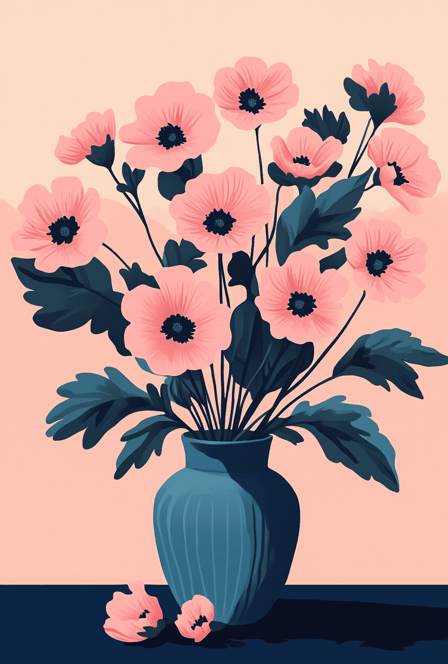 Vase Duo original repeating artwork