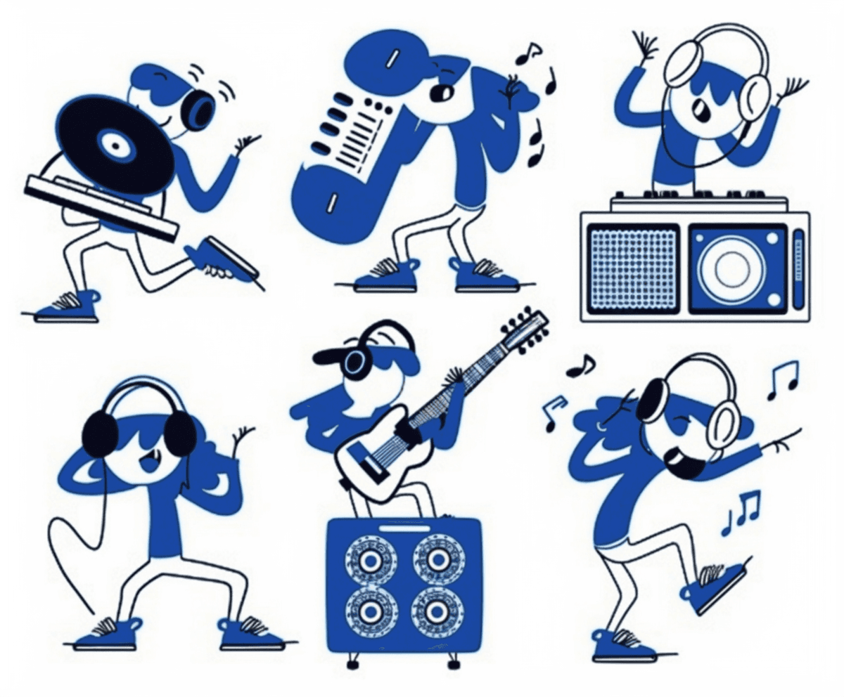 Music Picnic original repeating artwork
