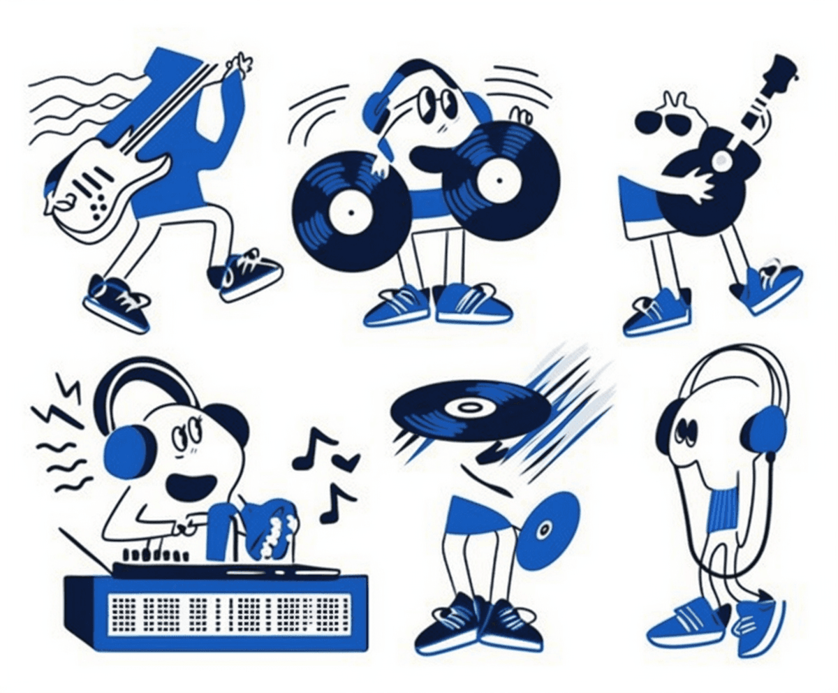 Music original repeating artwork