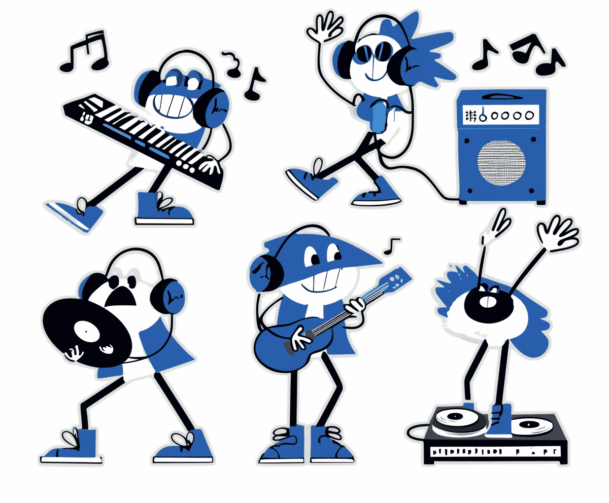 Music Team original repeating artwork