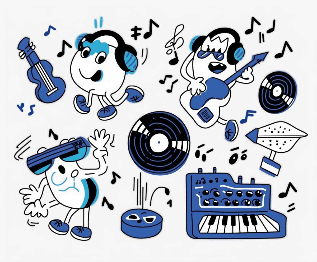Music Collective original repeating artwork