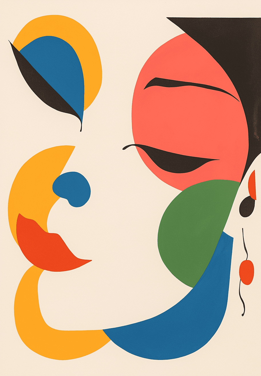 Abstract Face 002 original repeating artwork