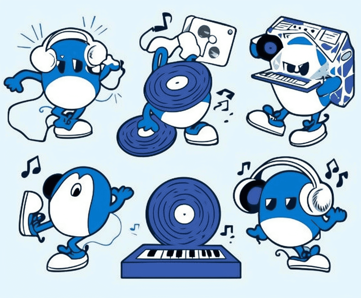Music Pals original repeating artwork