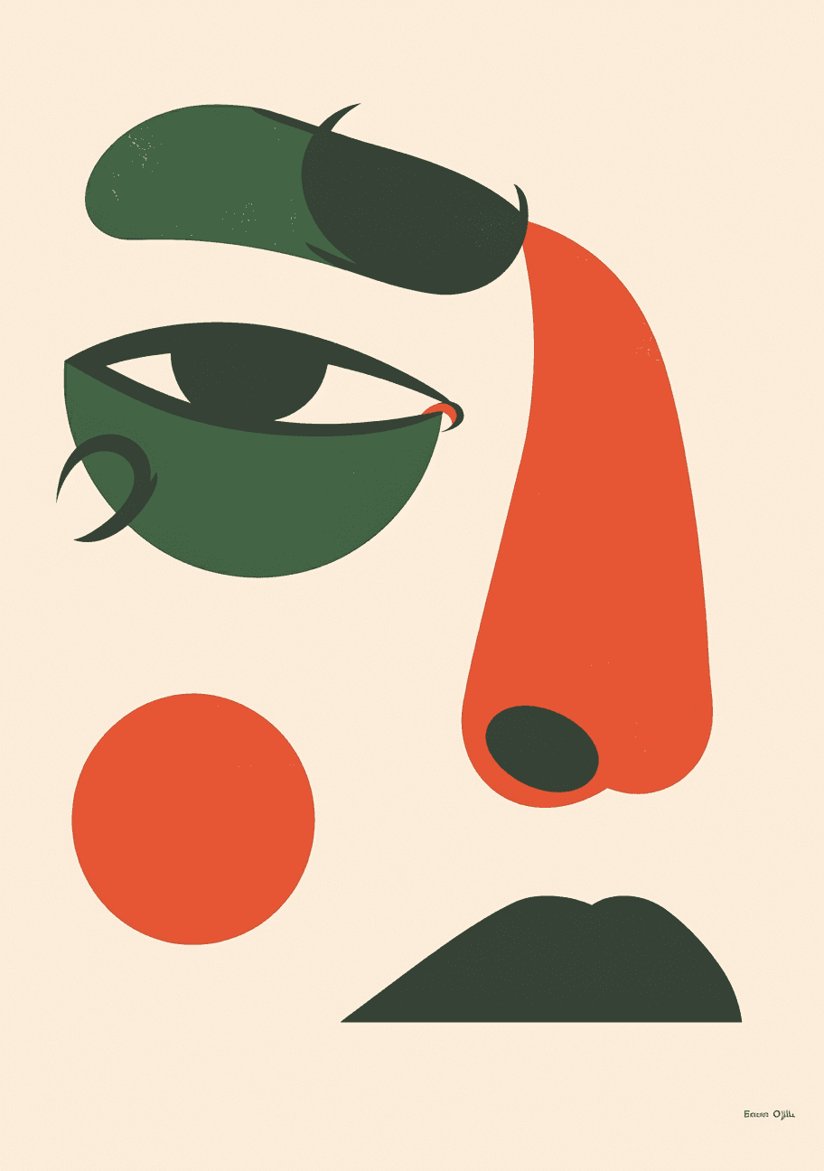Abstract Face 386 original repeating artwork