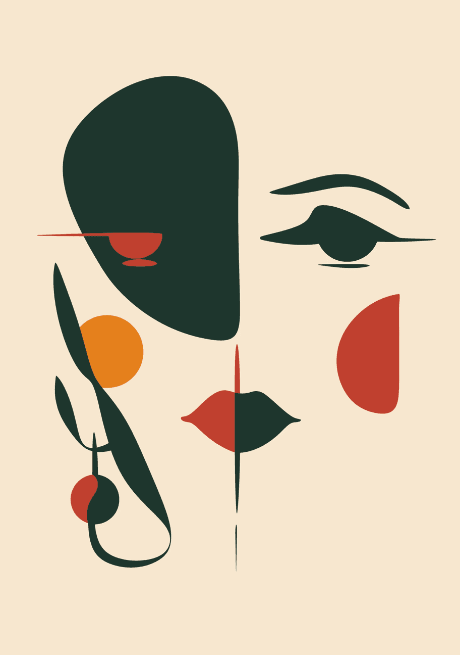Abstract Face 001 original repeating artwork