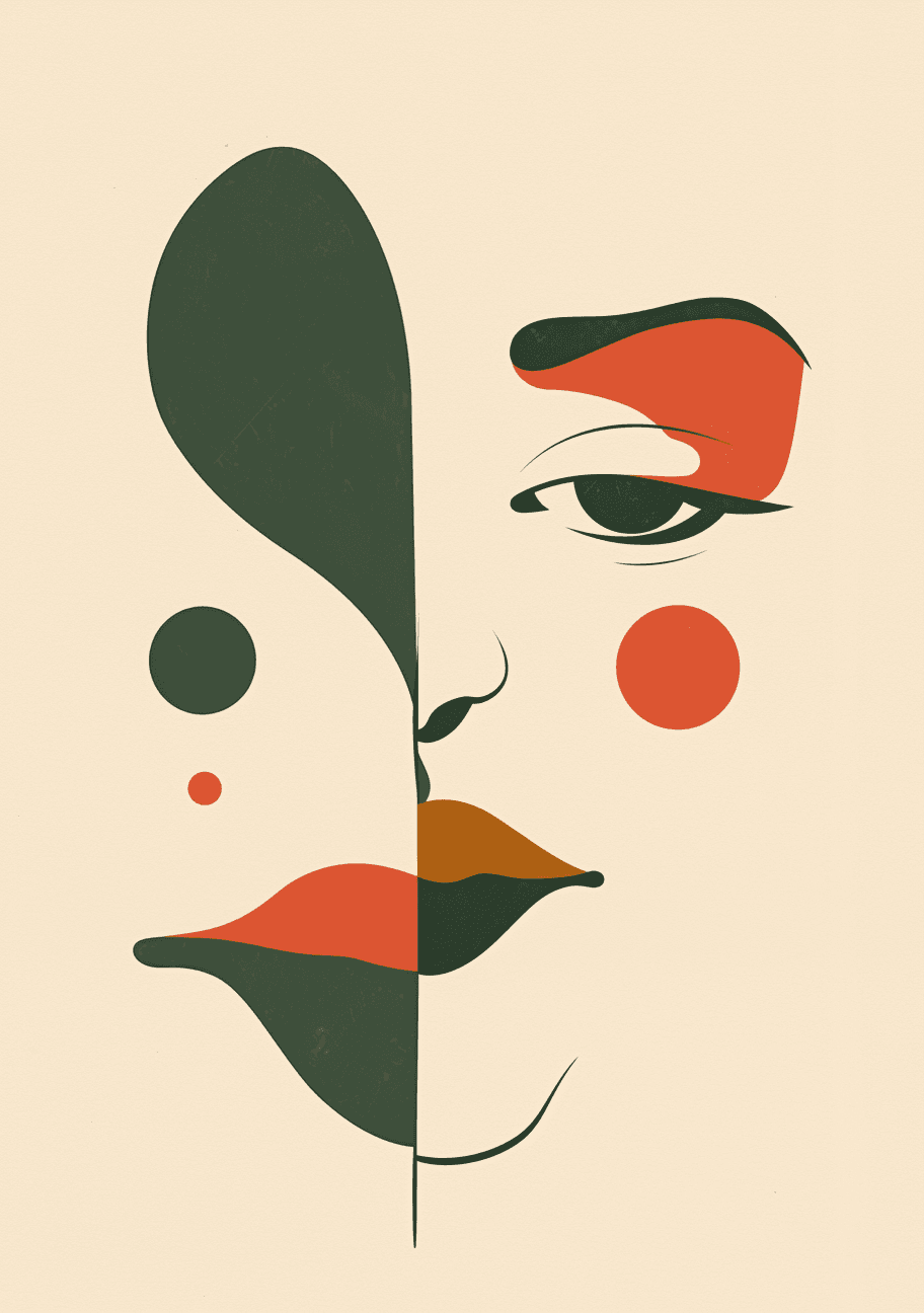 Abstract Face 637 original repeating artwork