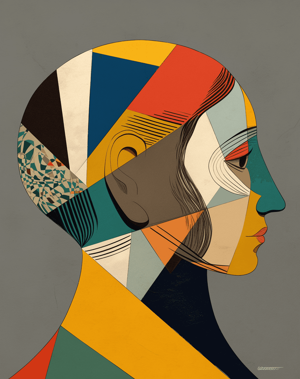Abstract Face 445 original repeating artwork