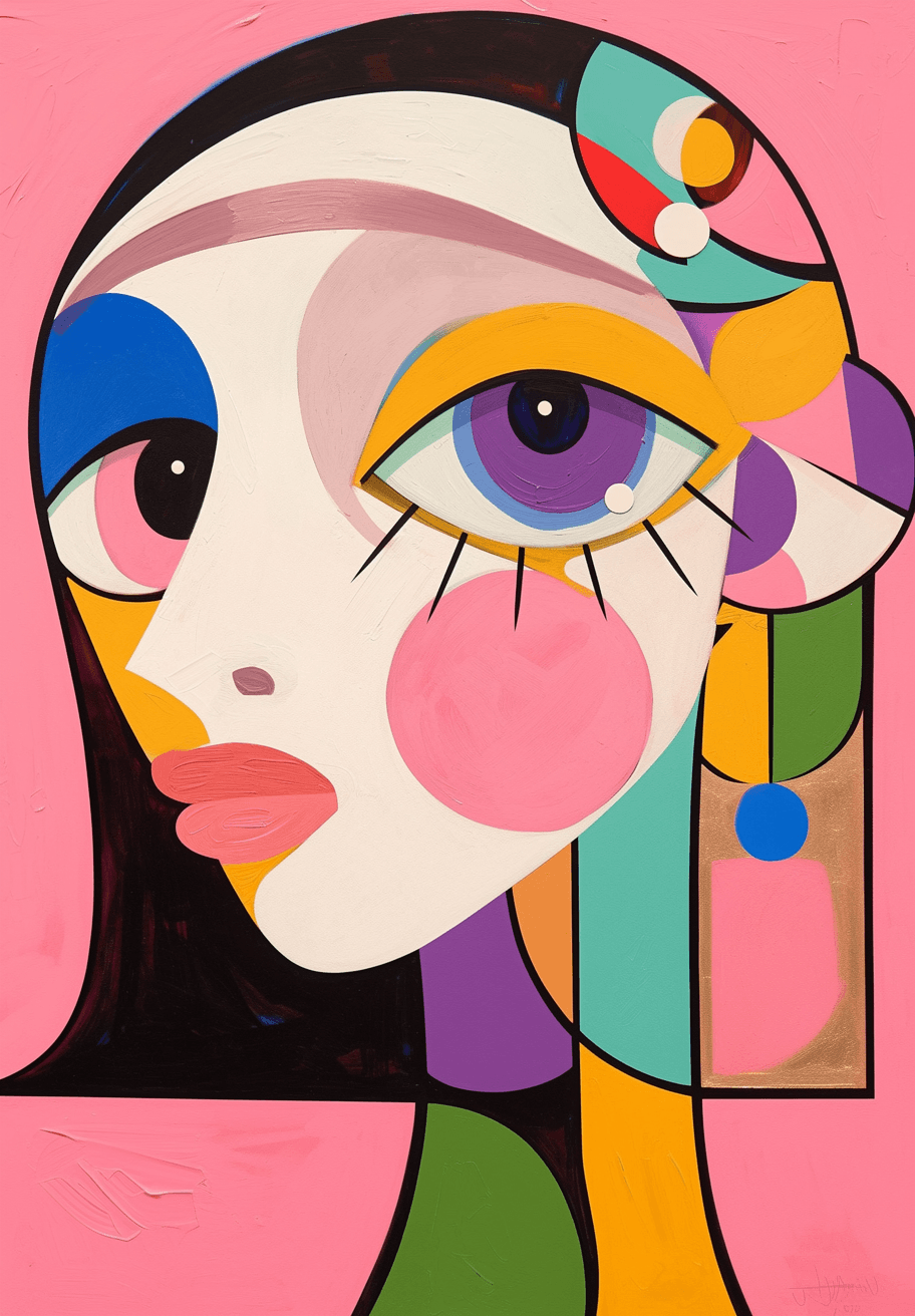 Abstract Face 183 original repeating artwork