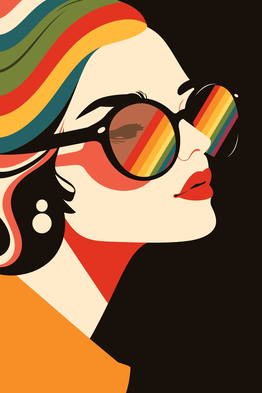 Abstract Woman Gang original repeating artwork