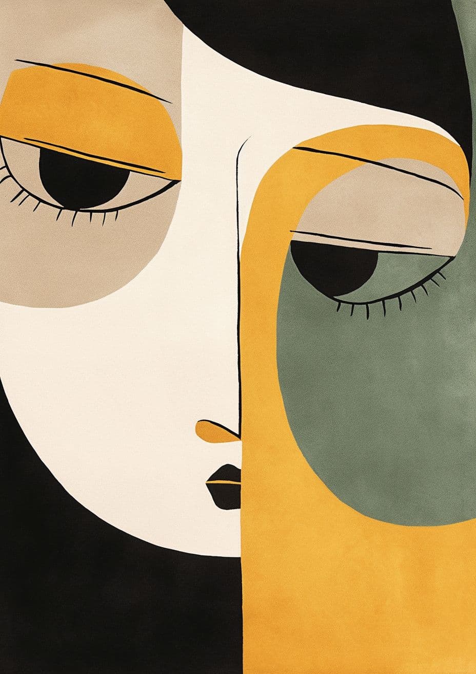 Abstract Face 163 original repeating artwork