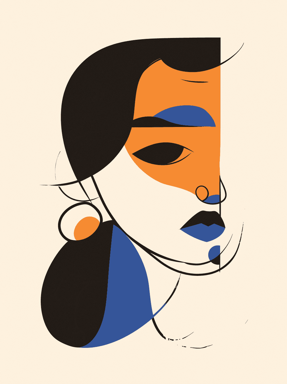 Abstract Face 214 original repeating artwork