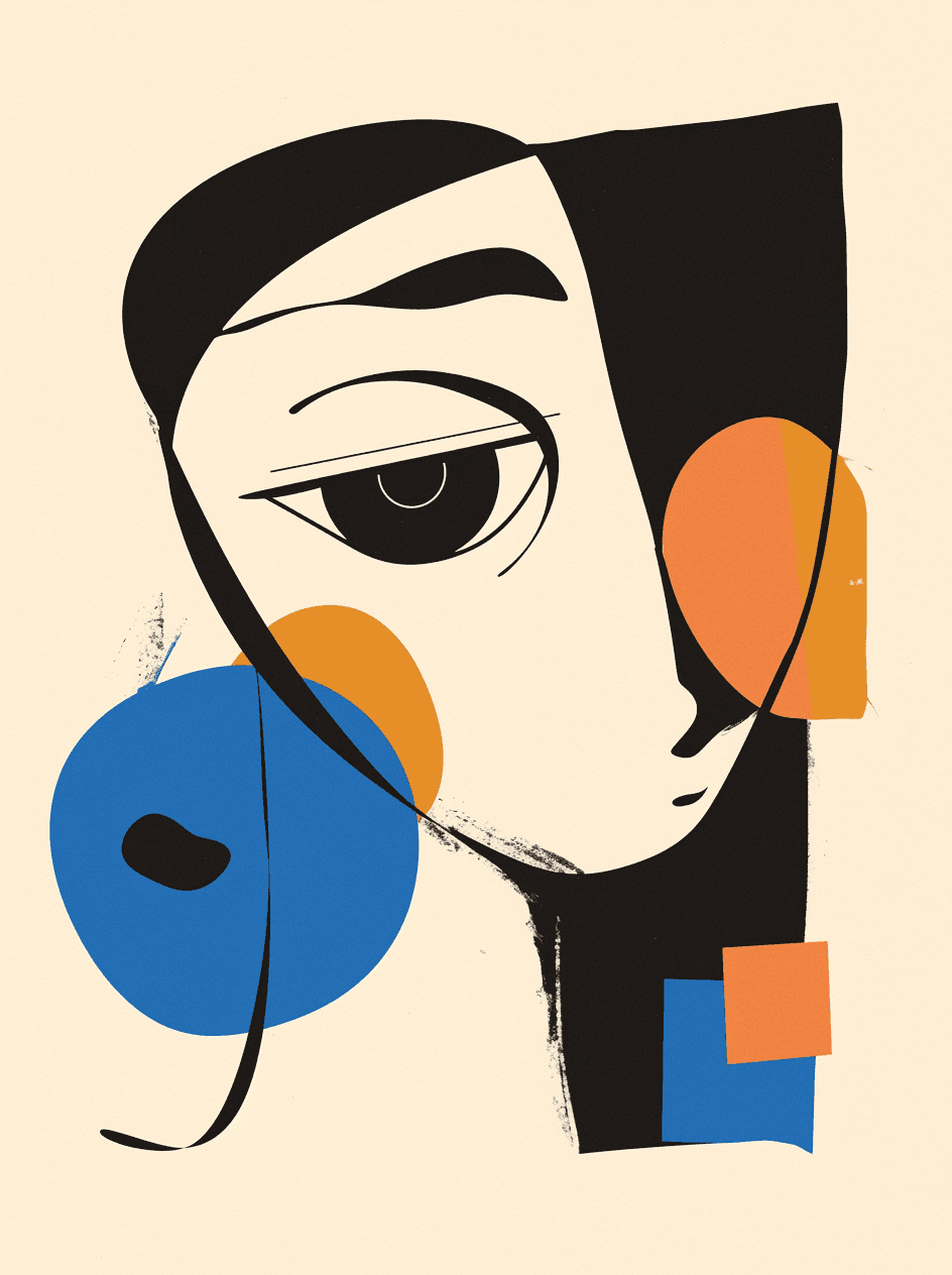 Abstract Face 520 original repeating artwork