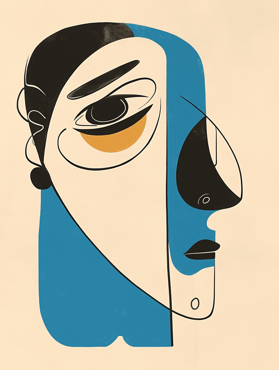 Abstract Face 249 original repeating artwork