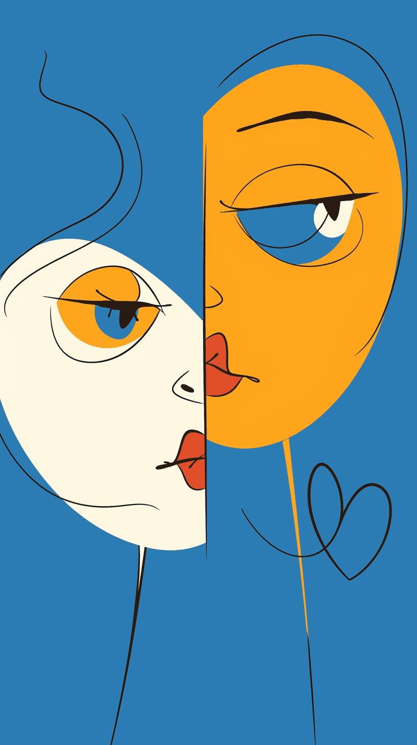 Abstract Face 036 original repeating artwork