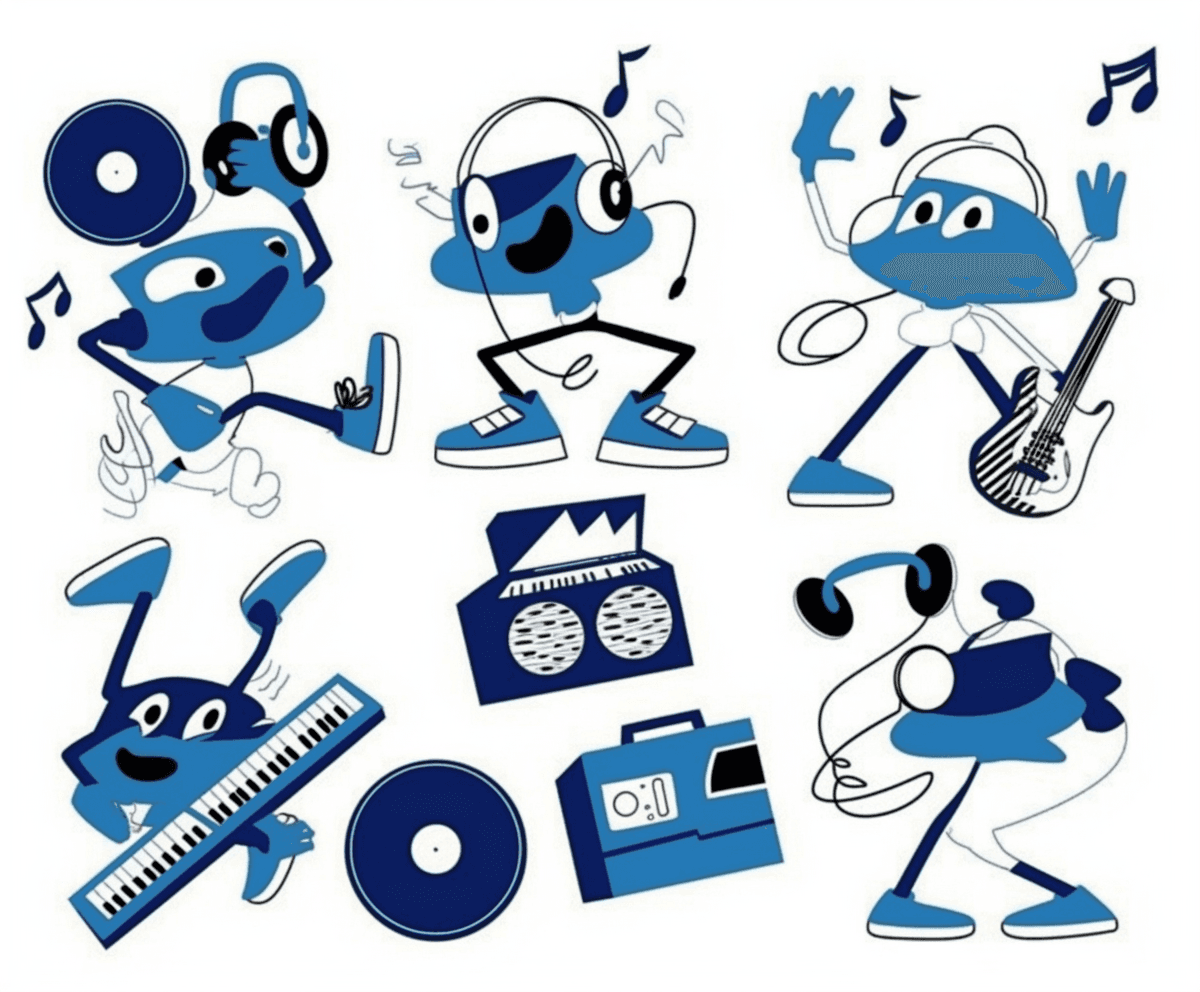 Music Party original repeating artwork