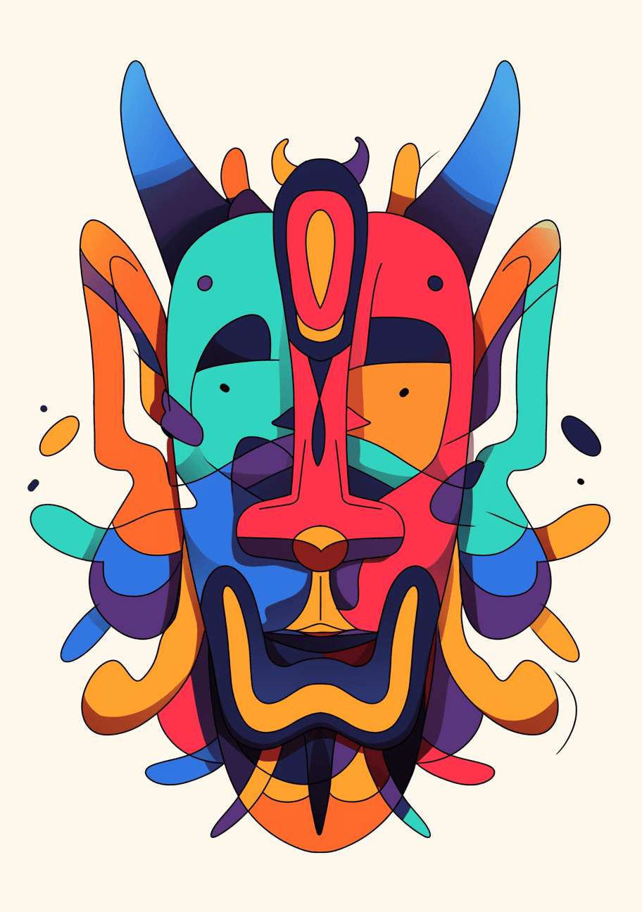 Abstract Face Originals original repeating artwork