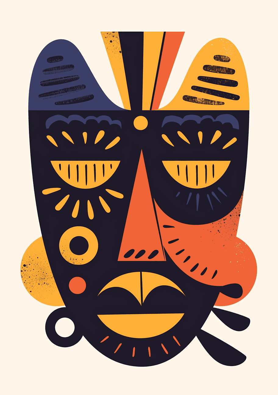Abstract Face 151 original repeating artwork