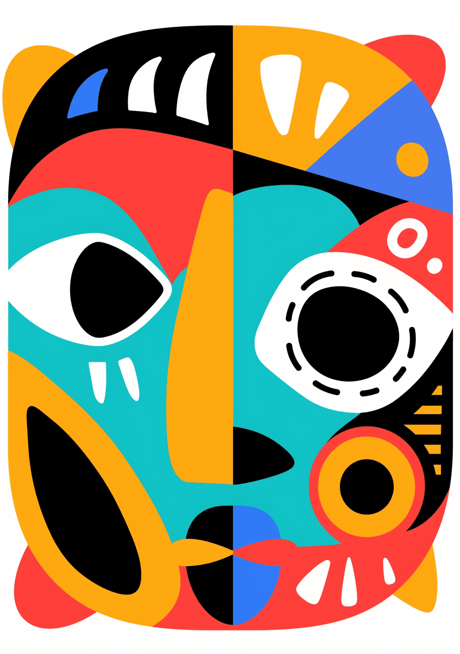 Abstract Face 219 original repeating artwork