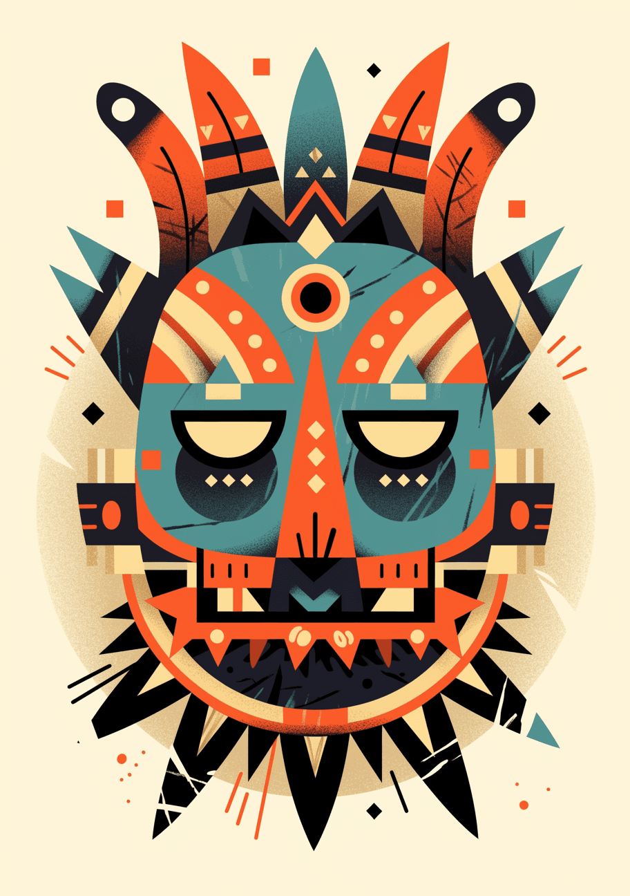 Abstract Face 248 original repeating artwork