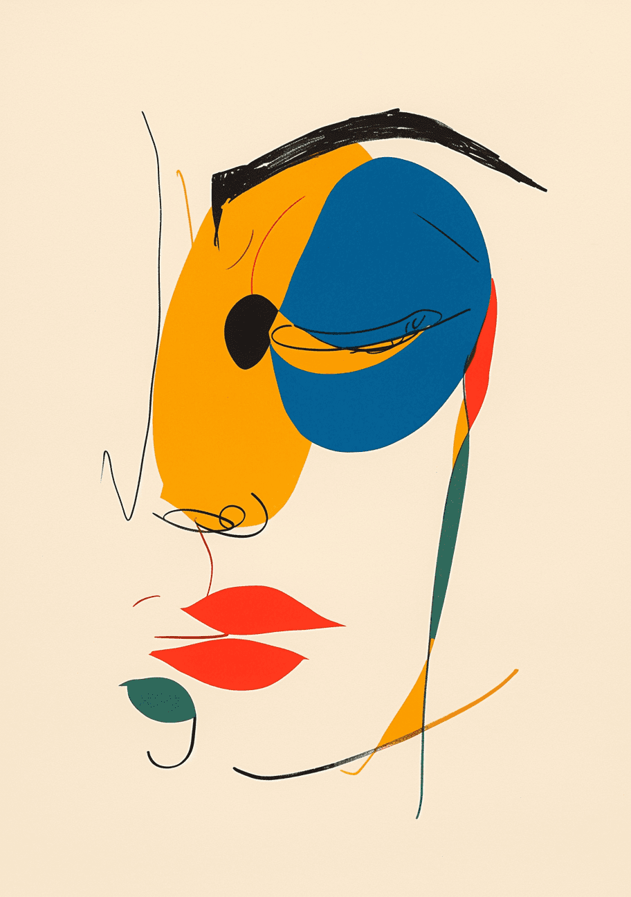 Abstract Face 227 original repeating artwork