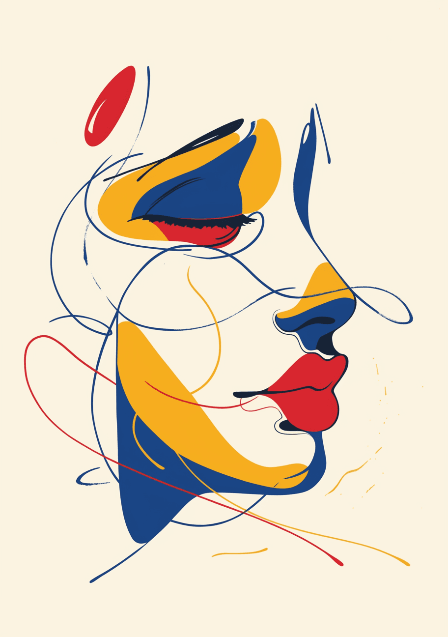 Abstract Face 236 original repeating artwork