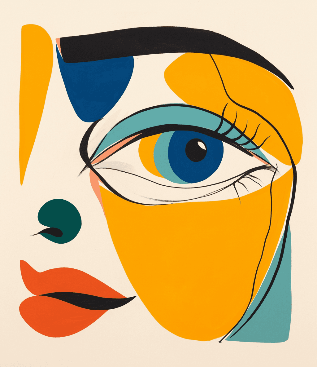 Abstract Face 148 original repeating artwork
