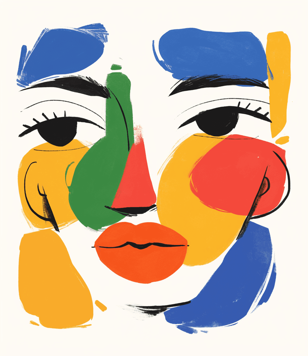 Abstract Face Harbor original repeating artwork