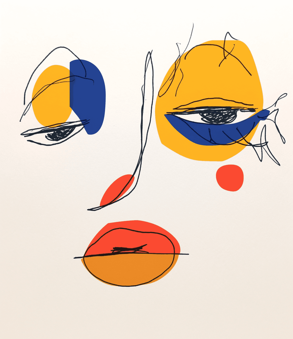 Abstract Face 012 original repeating artwork