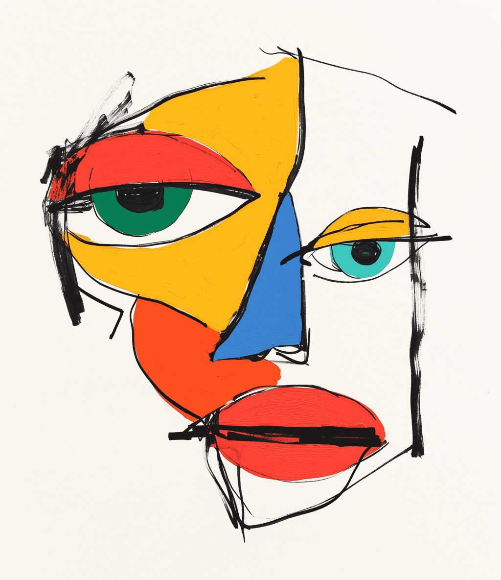 Abstract Face 168 original repeating artwork