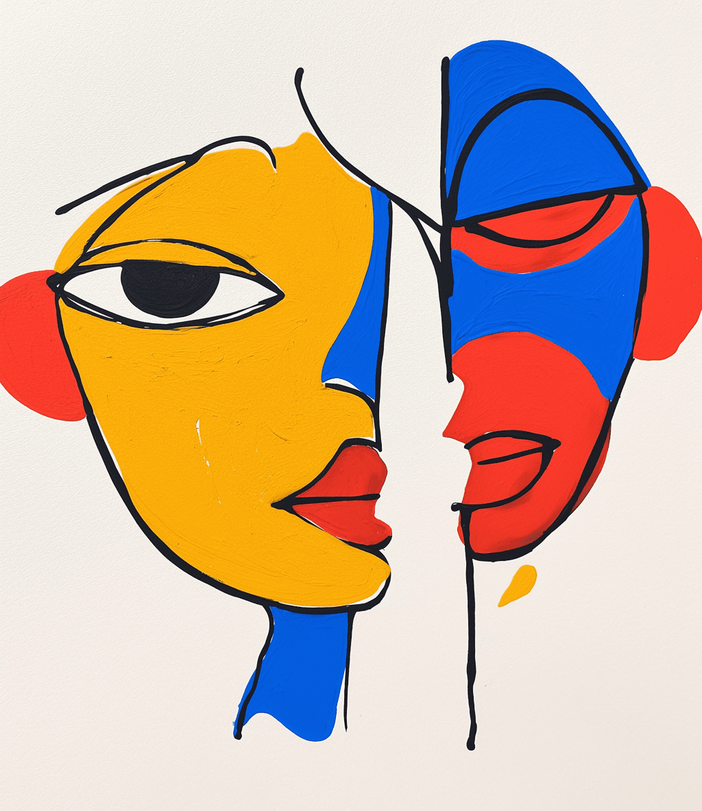 Abstract Face Session original repeating artwork